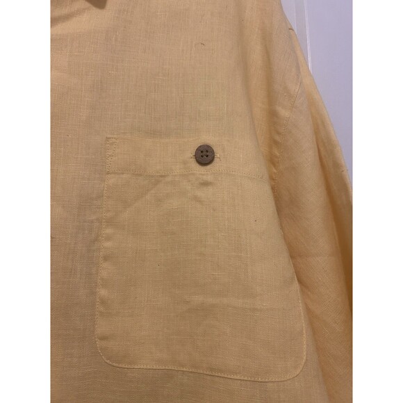 Tommy Bahama Shirt Men's Size Large Short Sleeve Button Down 100% Linen Pocket - Picture 3 of 4